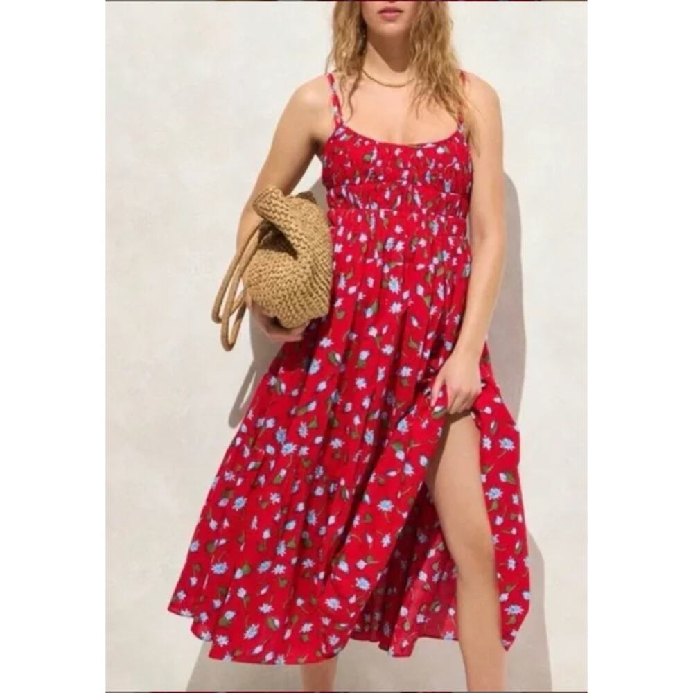 J. Crew Factory Red Floral Mini Dress